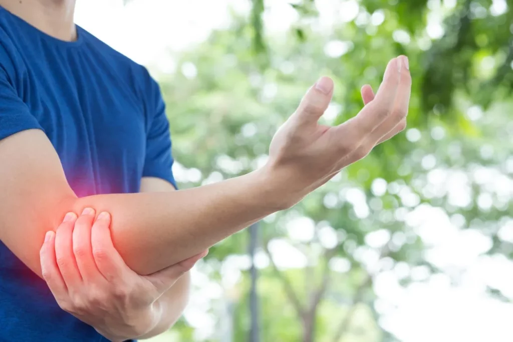Elbow hand and shoulder